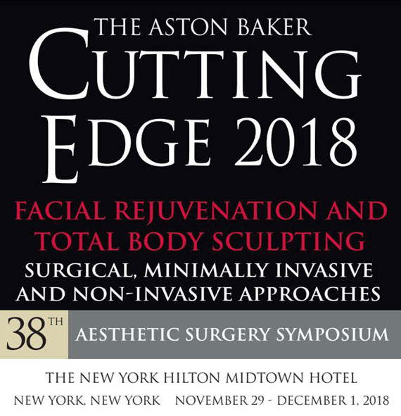 bodySCULPT's Plastic Surgeons to Participate in Prestigious 38th THE ASTON BAKER Aesthetics Surgery Symposium, 2018 Aesthetics Surgery Symposium