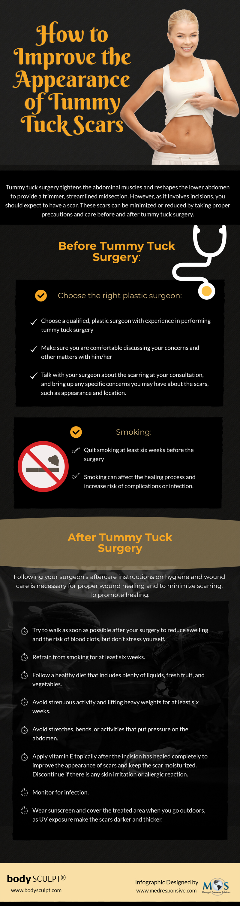 How to Improve the Appearance of Tummy Tuck Scars [infographics]