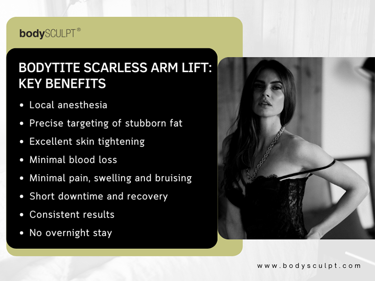 Advantages of the BodyTite Scarless Arm Lift