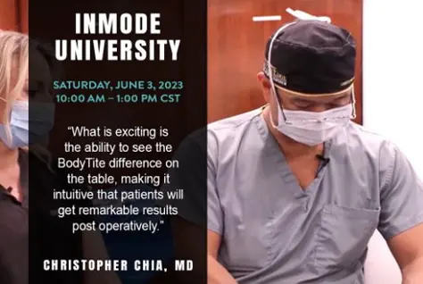  Dr. Christopher Chia Livestreaming BodyTite and Morpheus8 at the Dallas Plastic Surgery Institute