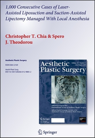 1,000 laser-assisted liposuction cases performed by Dr. Christopher Chia and Dr. Spero Theodorou