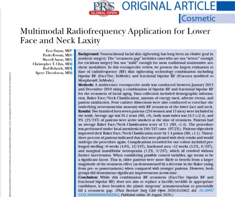 Combination RF Treatment for Lower Face and Neck Laxity