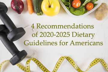 4 Recommendations of 2020-2025 Dietary Guidelines for Americans