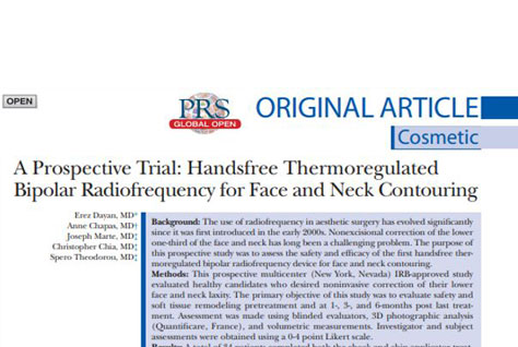 bodySCULPT Surgeons Publish Study Evaluating Face And Neck Contouring Handsfree Thermoregulated Bipolar Radiofrequency Device Face And Neck Contouring Handsfree Thermoregulated Bipolar Radiofrequency Device