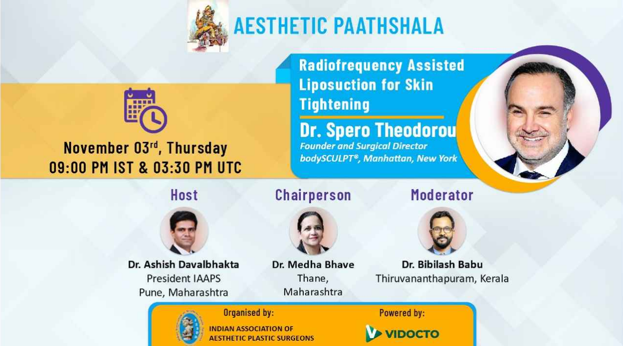 Dr. Spero Theodorou To Present A Session On RFAL At The Aesthetic Paathshala Webinar