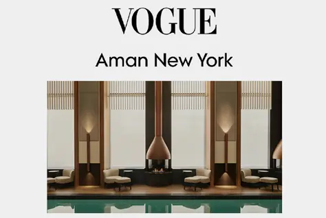 Vogue’s Global Spa Guide Lists Aman New York Aman New York