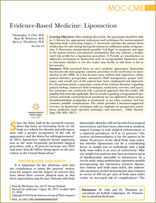 Evidence-Based Medicine: Liposuction